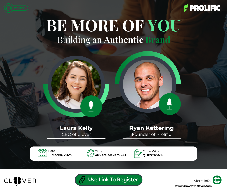 Prolific X Clover "Be More Of You" Live Webinar