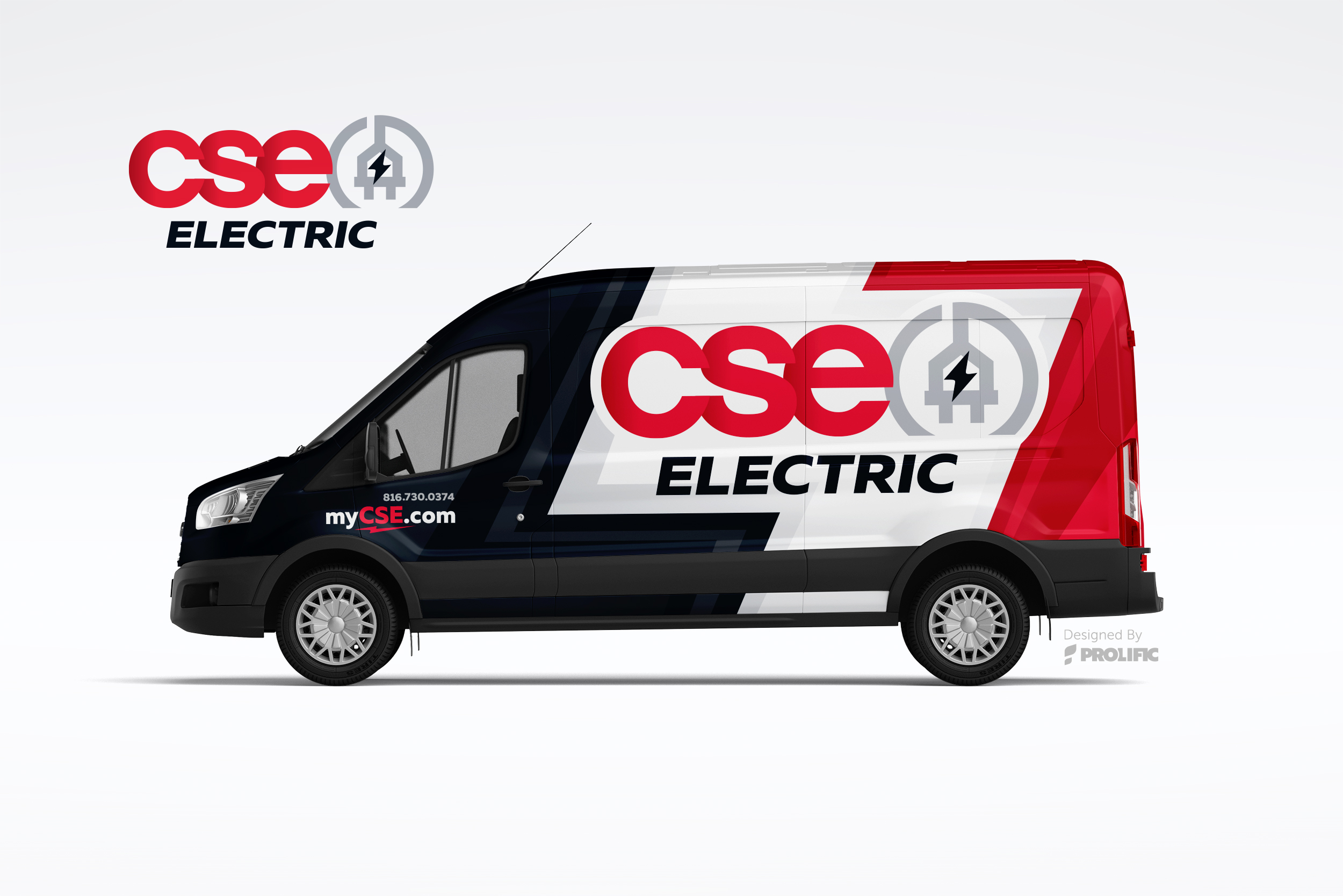 After: Current Solutions Electric finished vehicle wrap mockup.