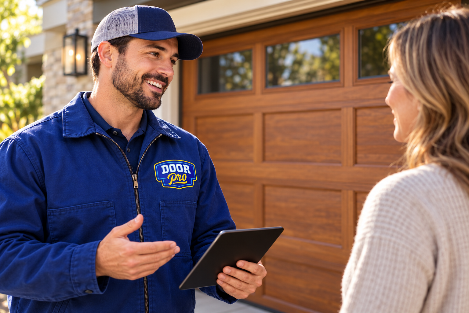 AI-generated brand concept for Door Pro: consultation lifestyle.