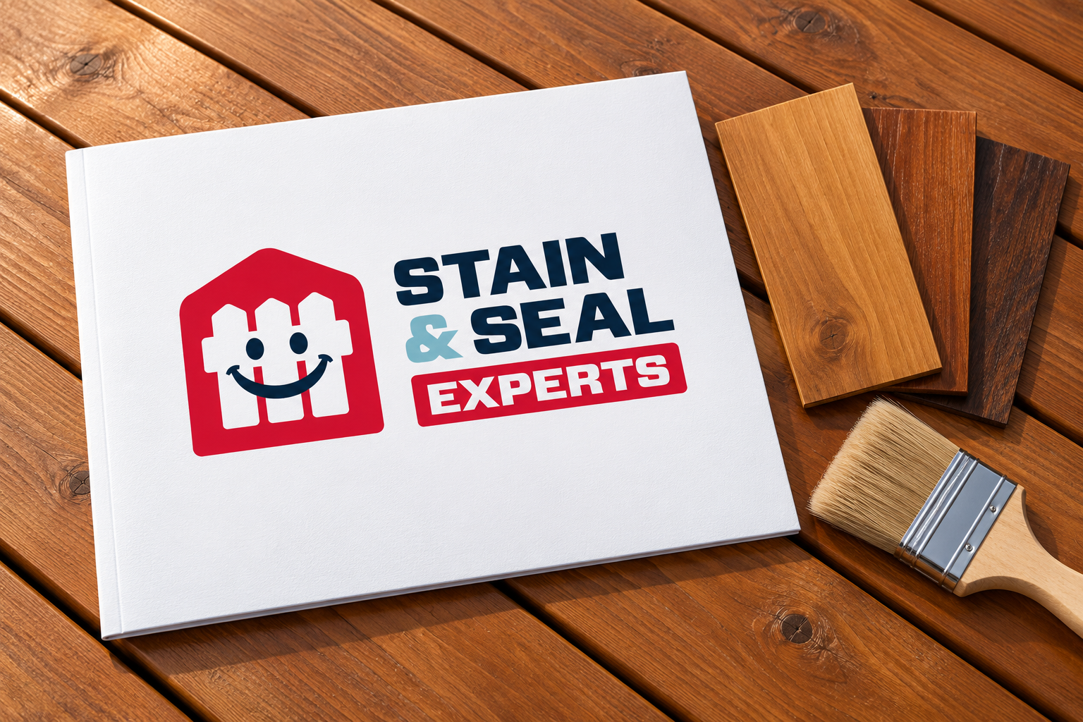 AI-generated brand concept for Stain and Seal Experts: deck consultation.
