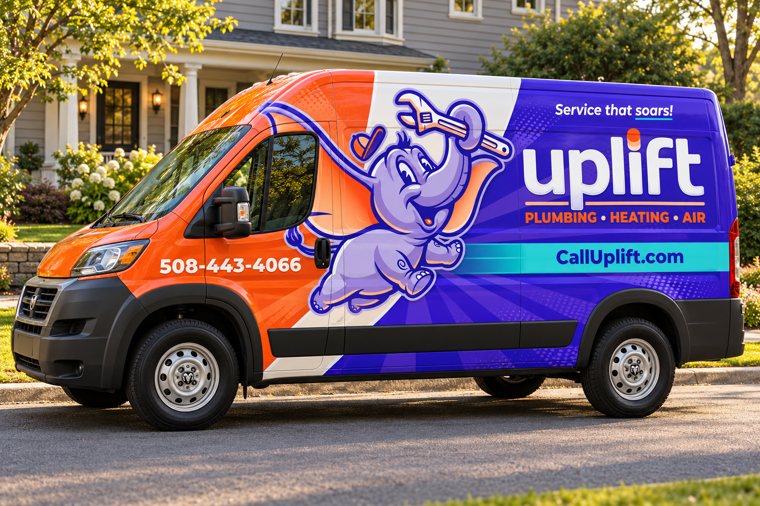 AI-generated brand concept for Uplift: van.