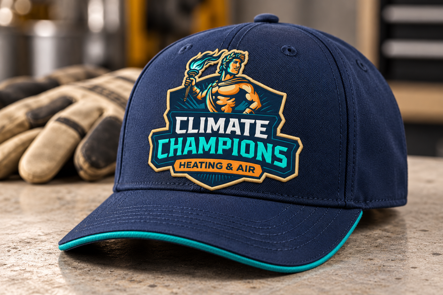 Climate Champions — branded work cap