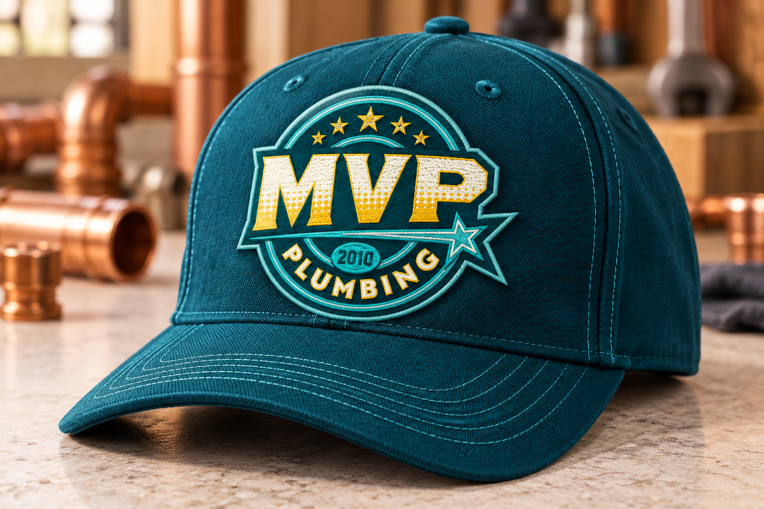 MVP Plumbing — embroidered work cap
