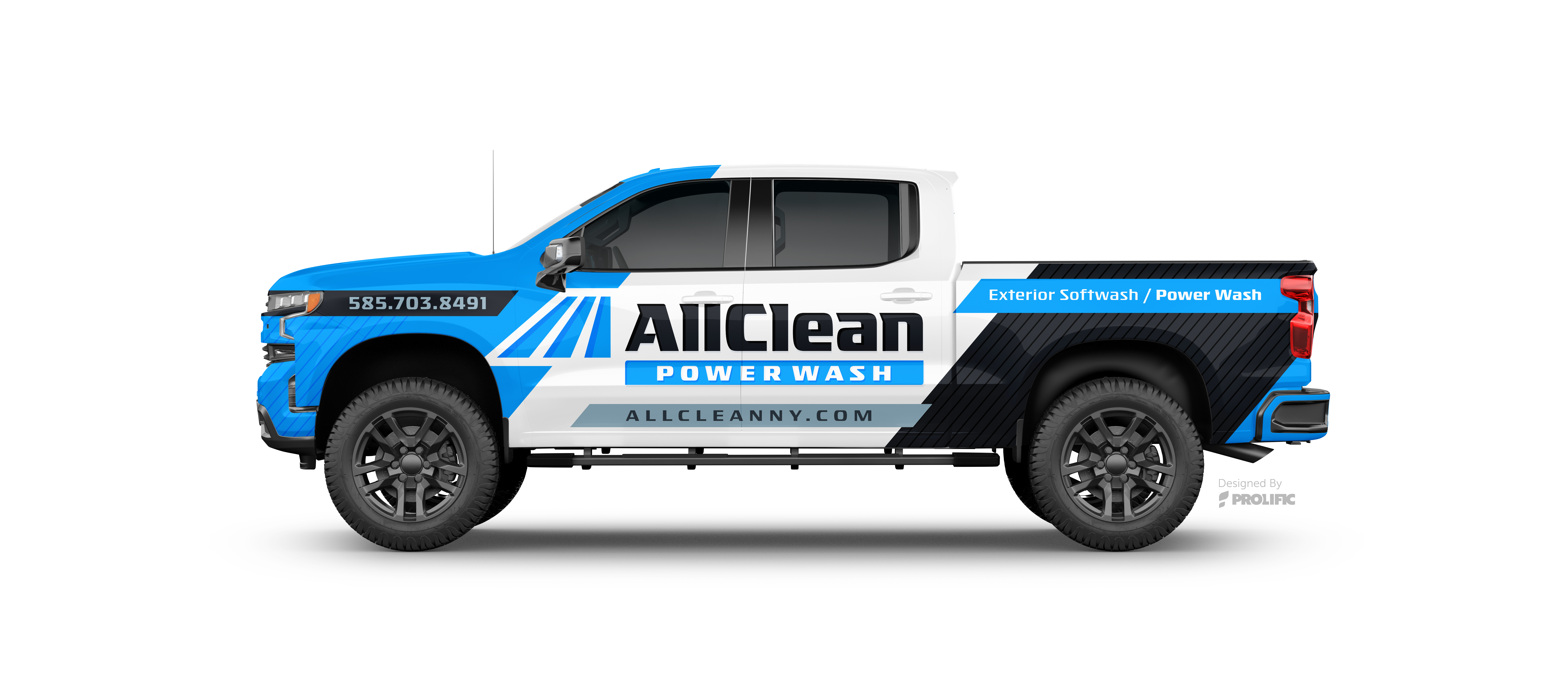 After design mockup: approved All Clean Power Wash - Luke vehicle-wrap design.