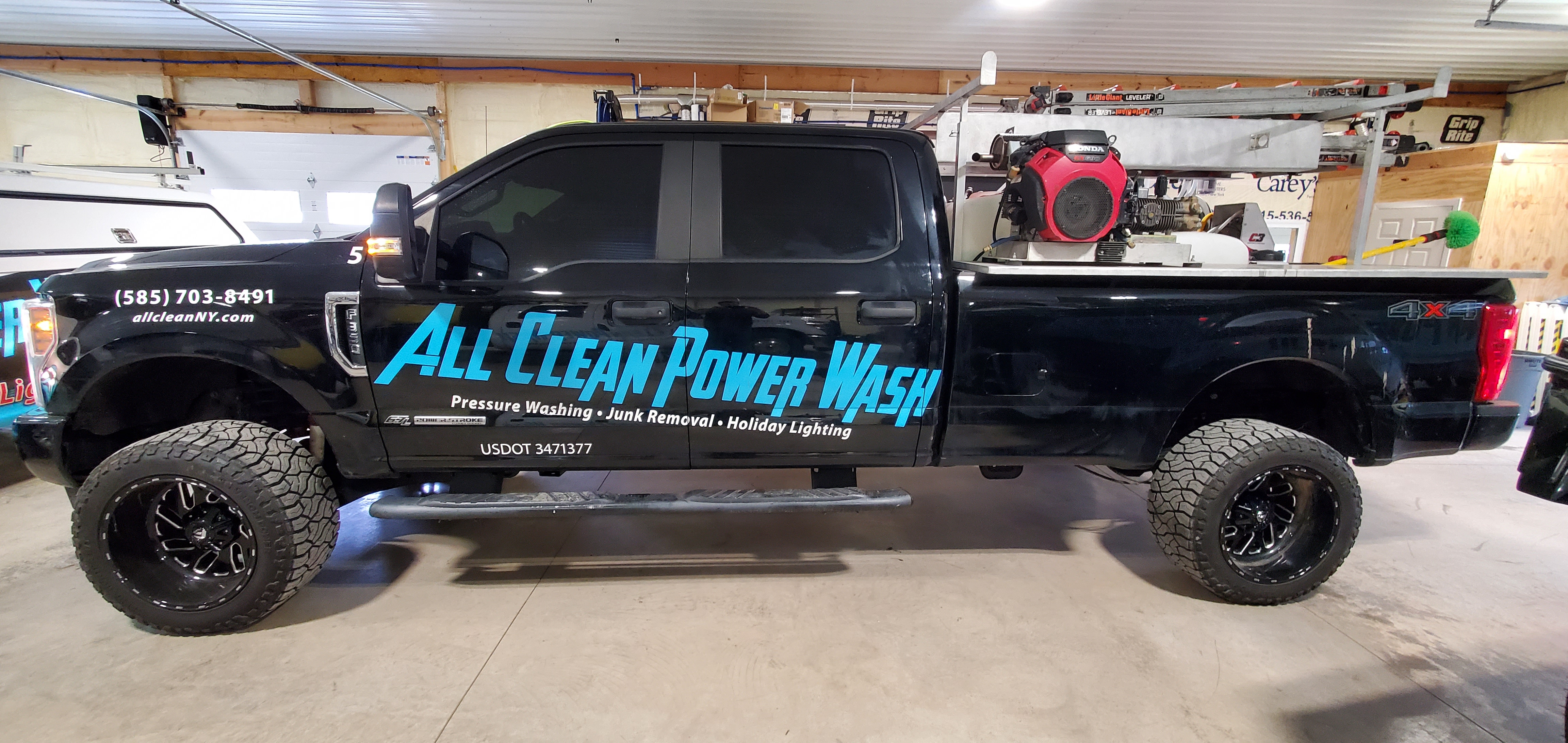 Before: All Clean Power Wash - Luke vehicle photograph showing the previous branding.