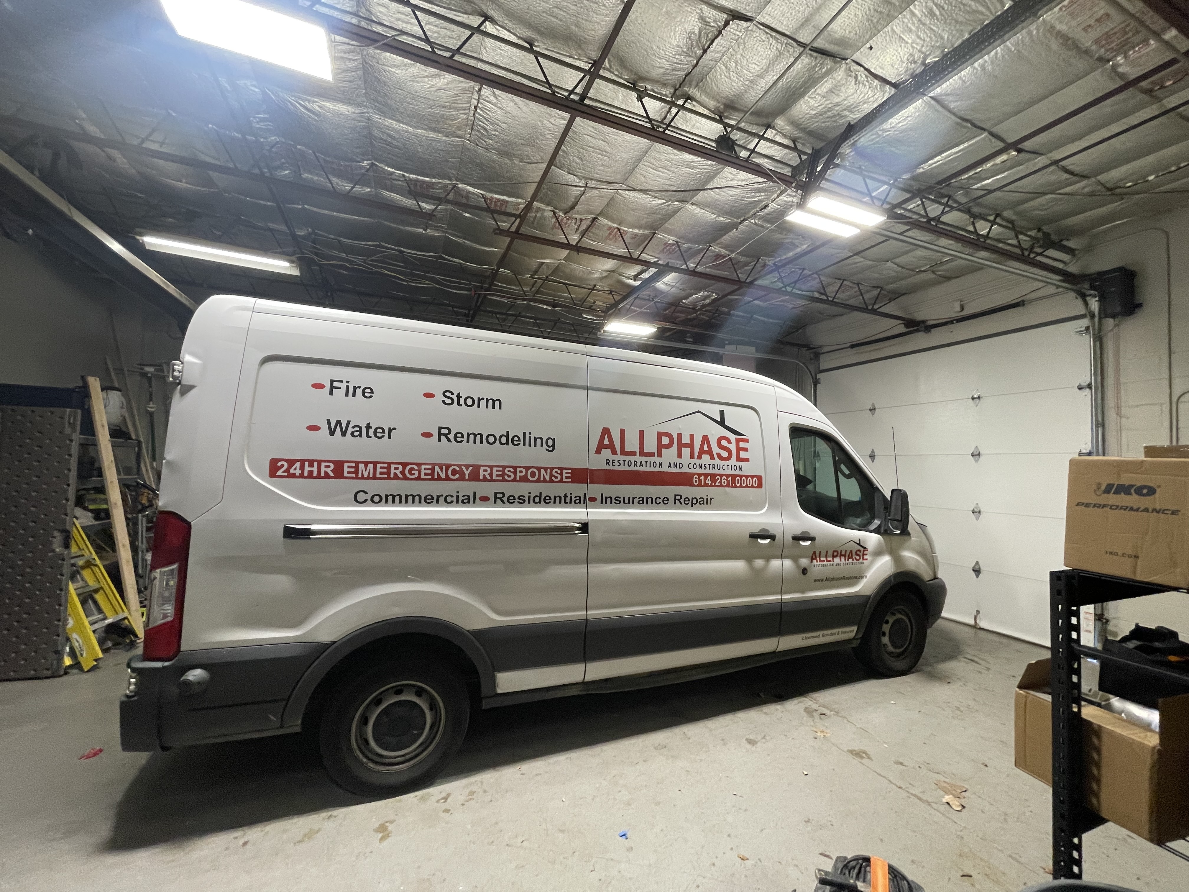 Before: AllPhase Restoration vehicle photograph showing the previous branding.