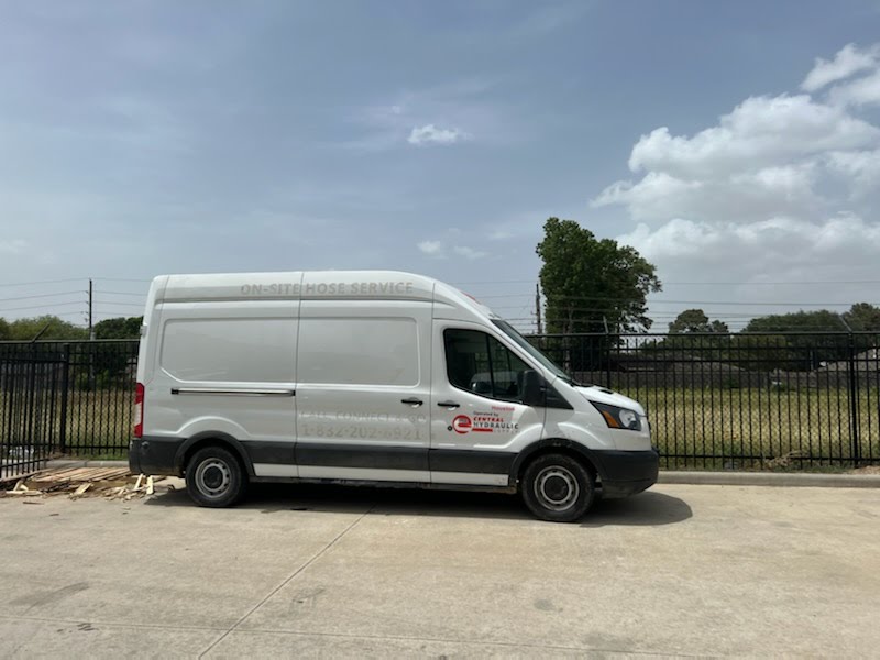 Before: original Core Hydraulics vehicle photograph.