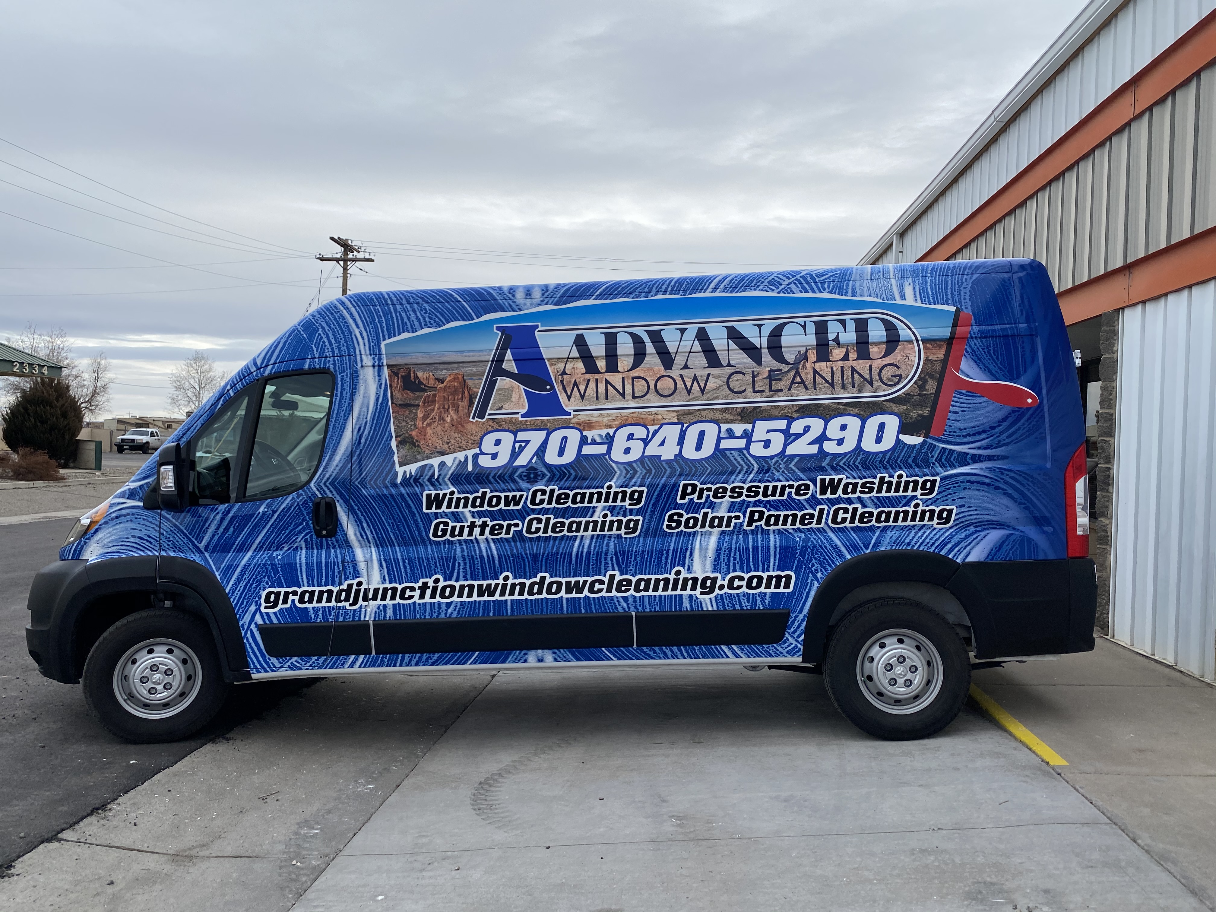 Before: original Advanced Window Cleaning (Tammy) vehicle photograph.