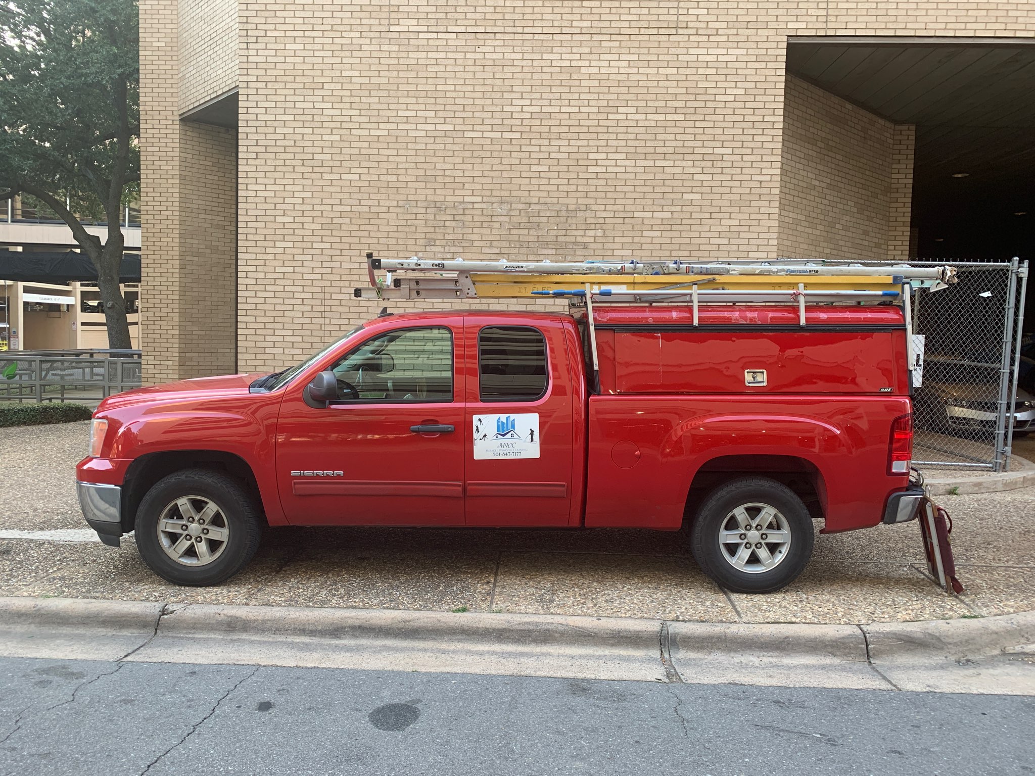 Before: Miracle Window Cleaning vehicle photograph, prior branding of Miracle Window & Exterior Cleaning.