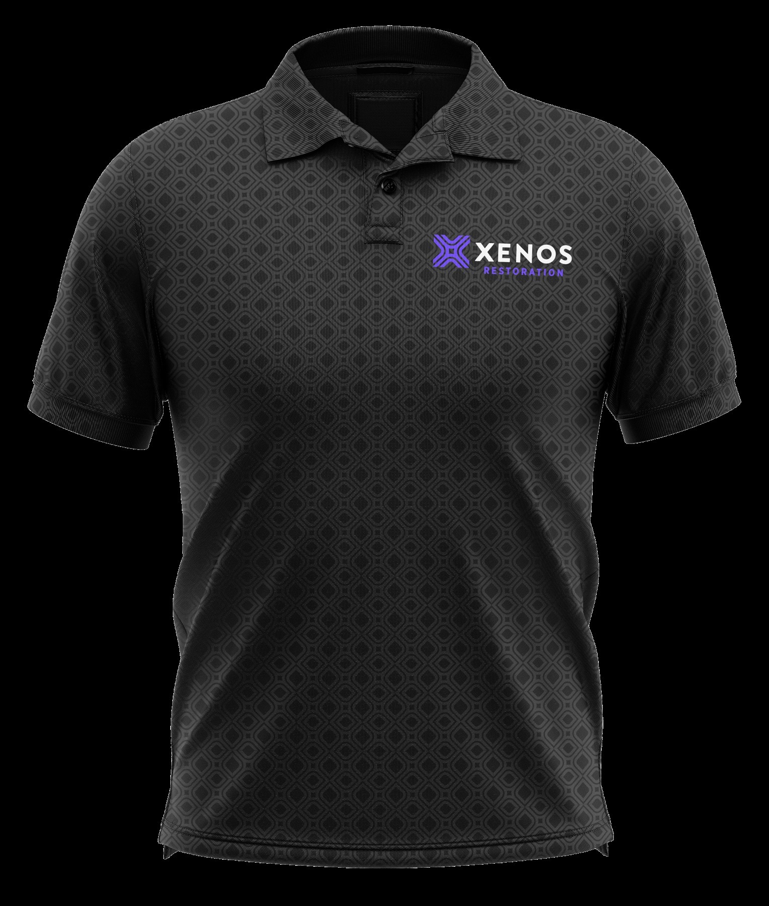 Xenos Restoration polo brand mockup