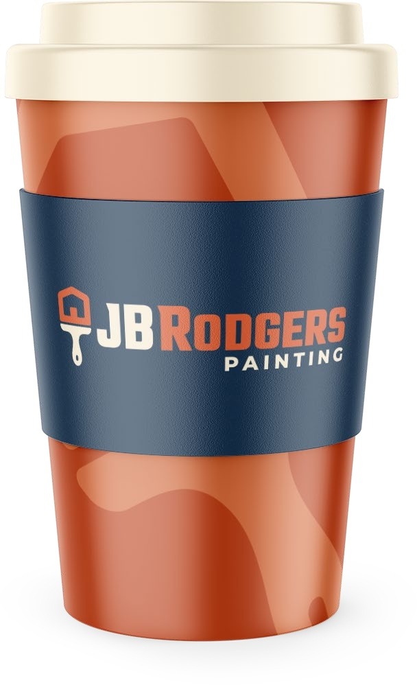 JB Rodgers Painting cup brand mockup