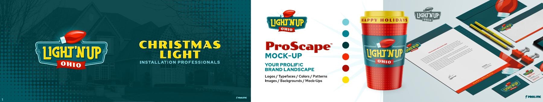 Light N up ohio proscape brand mockup