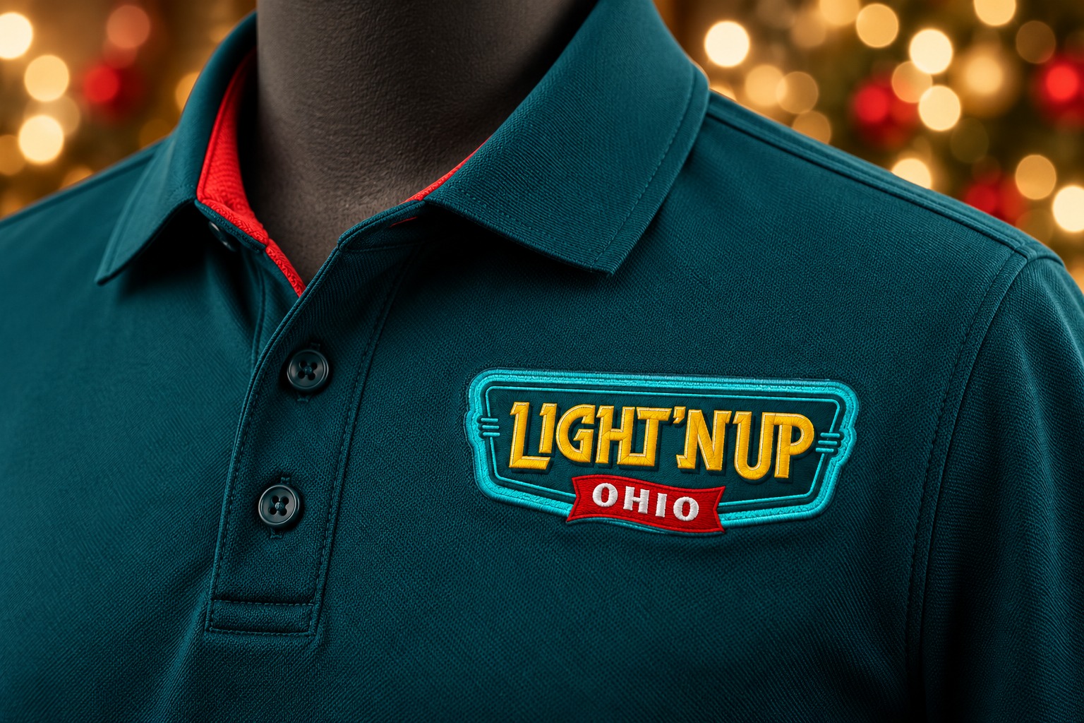 Light N up ohio polo brand mockup