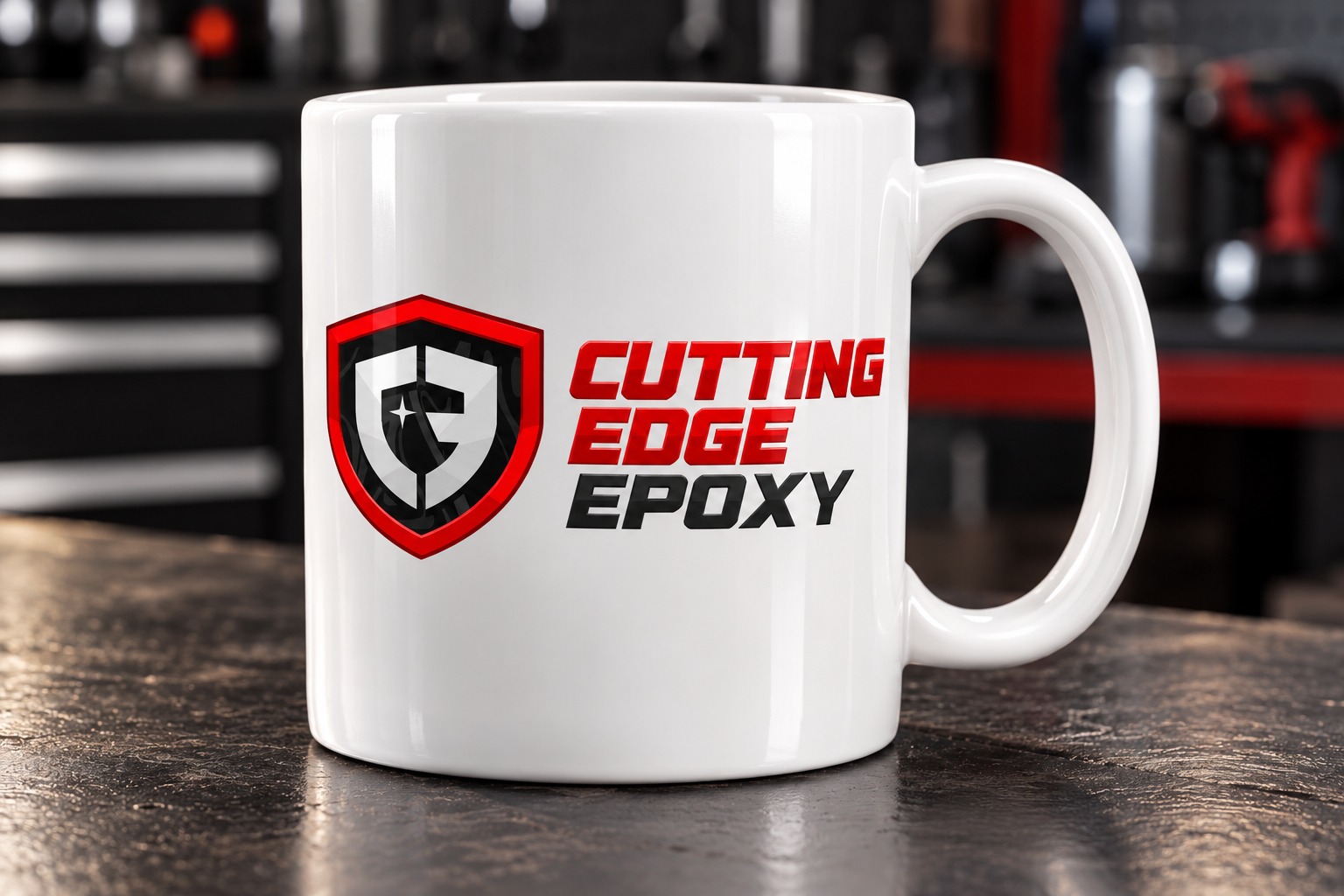 Cutting Edge Epoxy ceramic mug mockup.