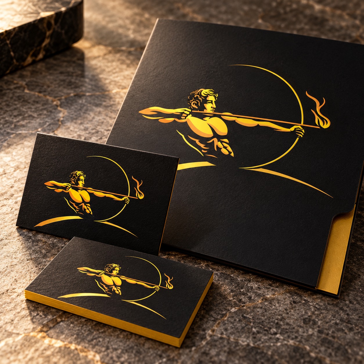 Apollo Home Performance stationery and business cards mockup
