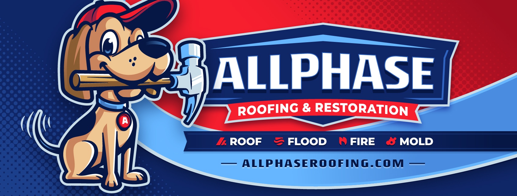 AllPhase Restoration original approved social media header design.