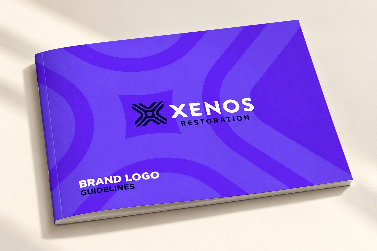 Xenos Restoration brand guidelines booklet.