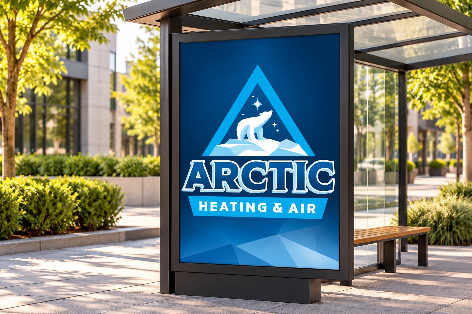 Arctic Heating & Air advertising poster concept.