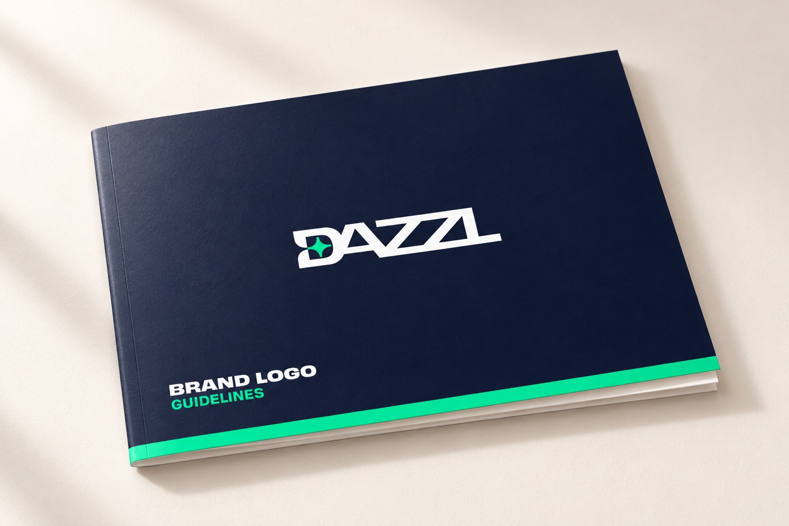Dazzl Lighting brand guidelines booklet.