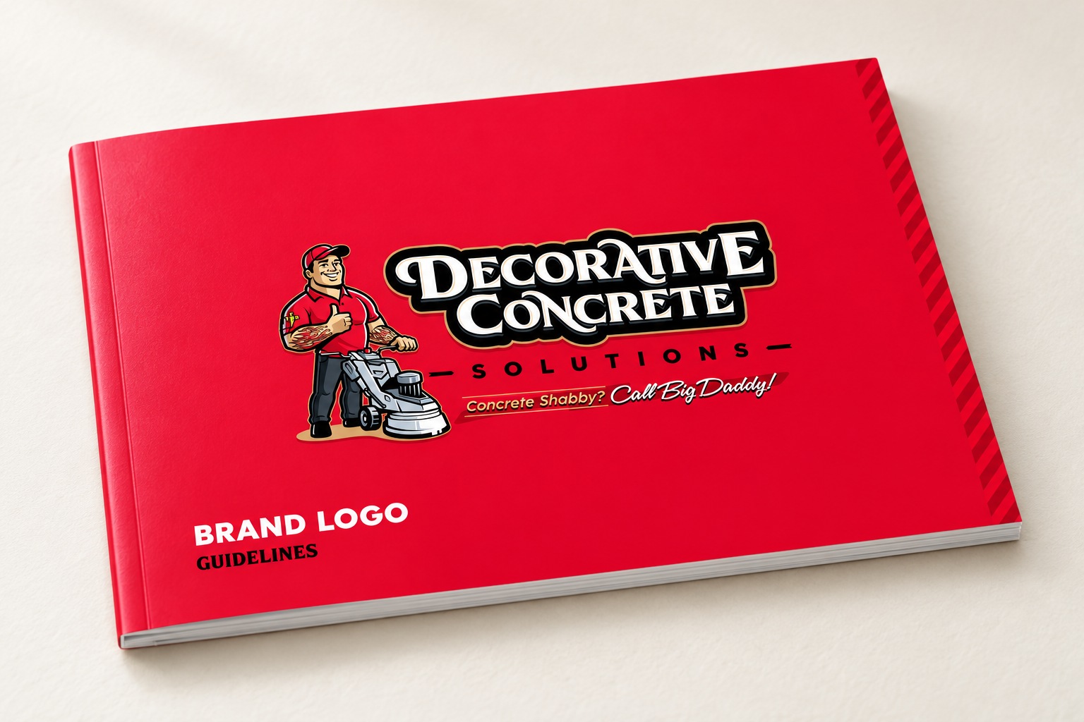 Decorative Concrete Solutions (Ken Larrow) brand guidelines booklet.