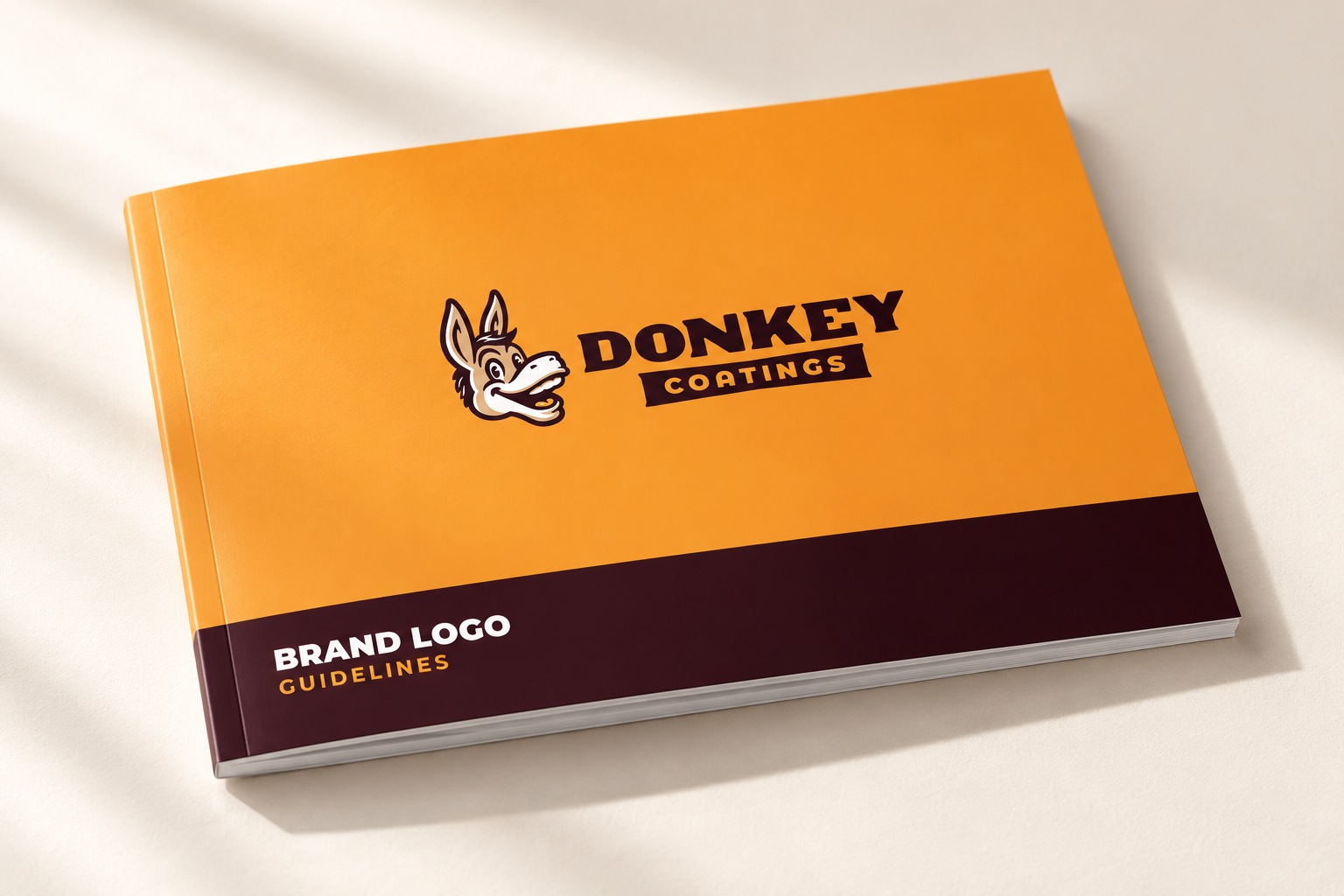 Donkey Coatings brand guidelines booklet.
