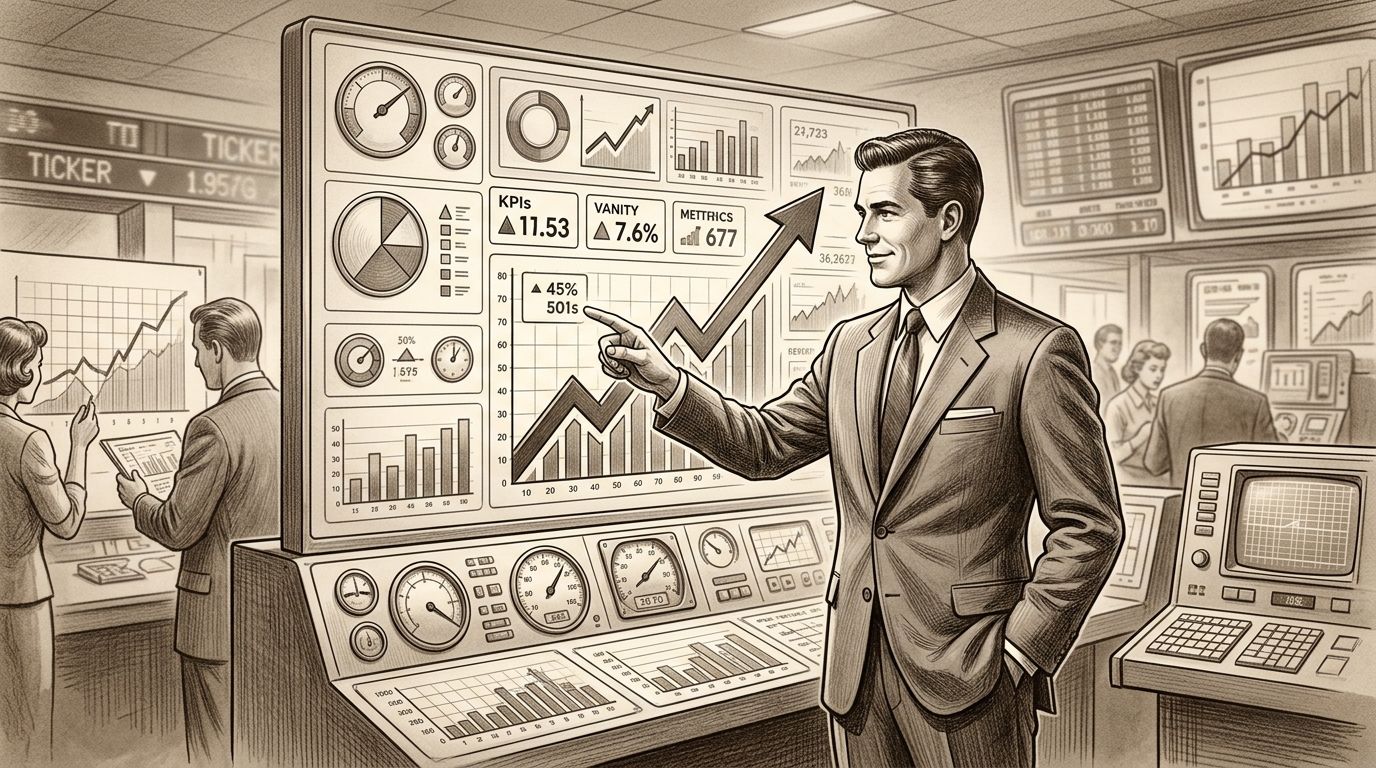 Un hombre de negocios analizando gráficos de datos y métricas financieras en una pantalla digital moderna.