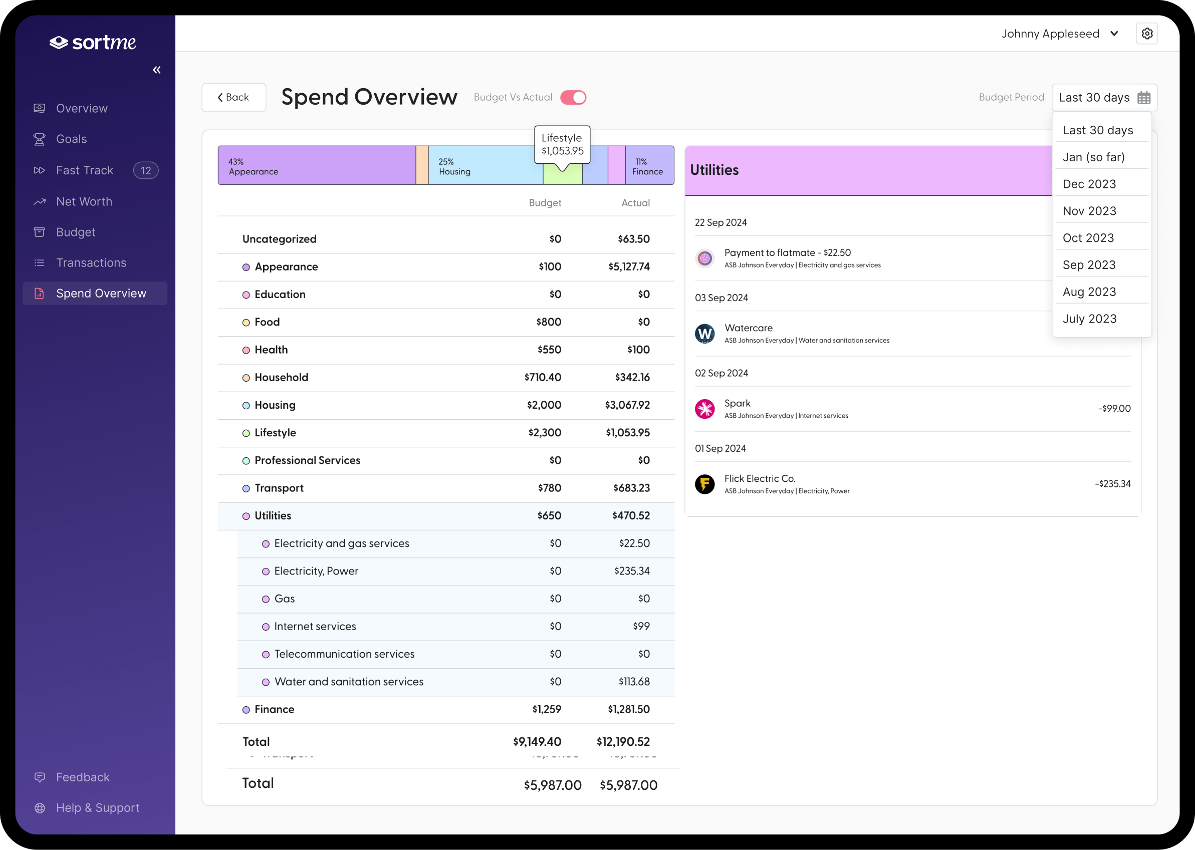 Personal finance management app