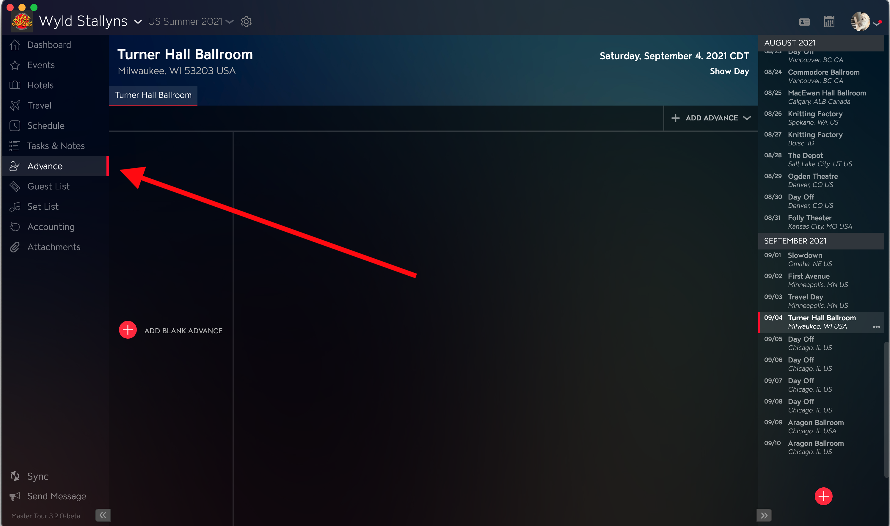 Master tour screenshot