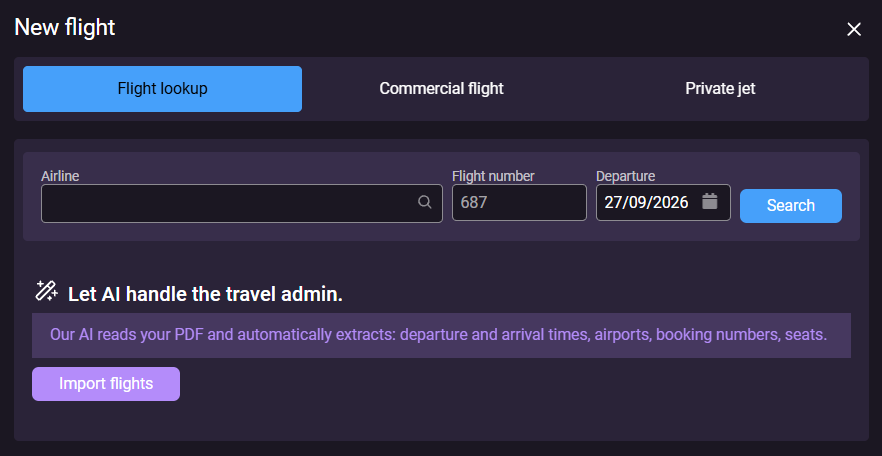 SystemOne AI flight importer