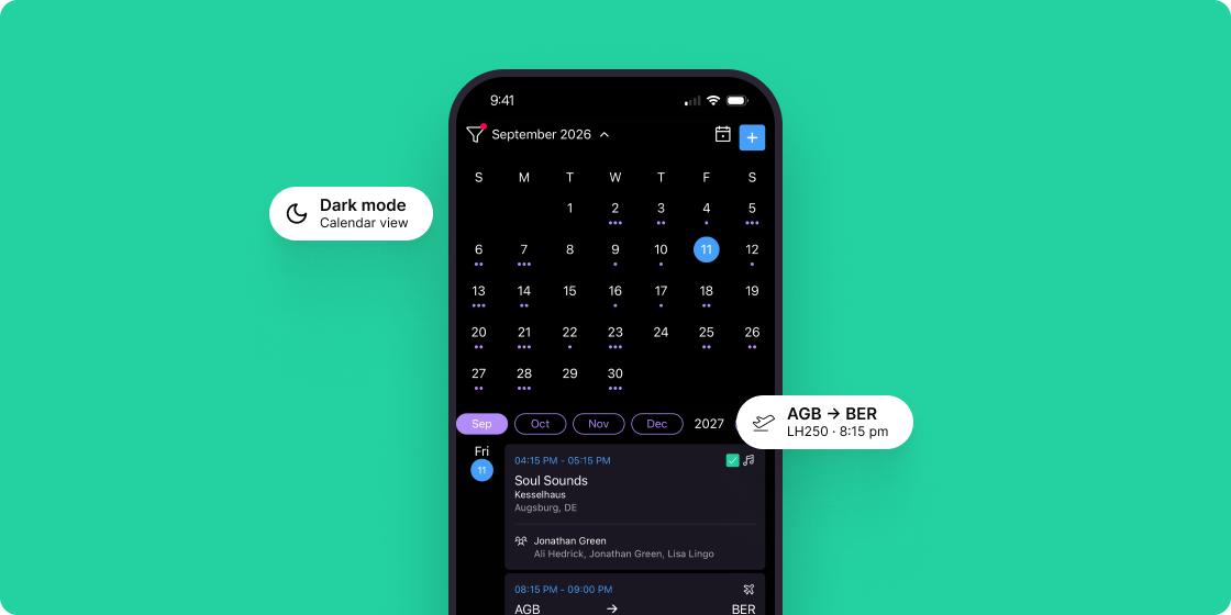 SystemOne new mobile app calendar view