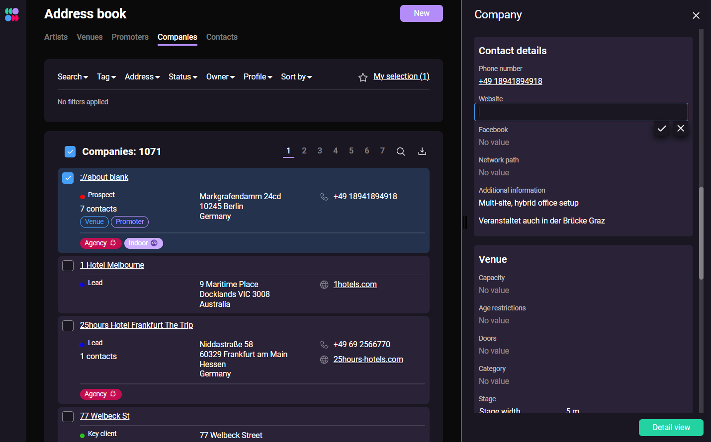 SystemOne side panel grouping