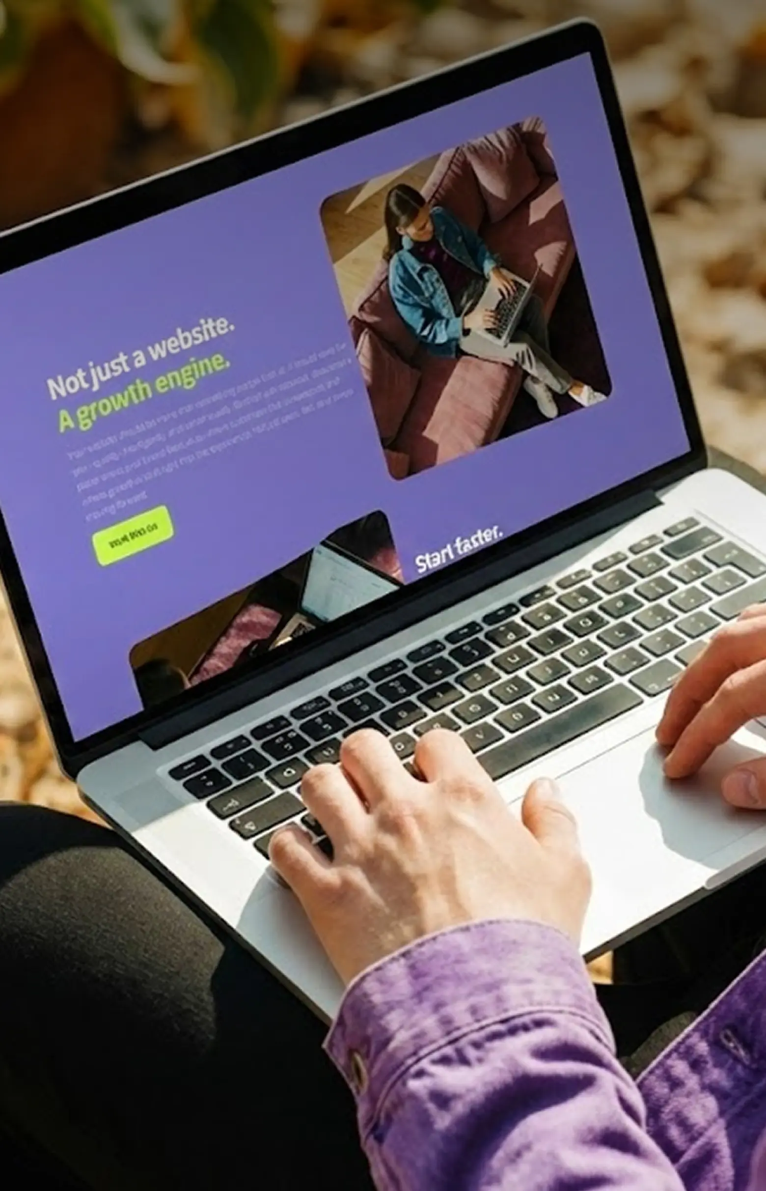 Custom web development and clean code interface.