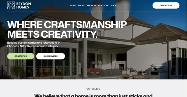 Custom Webflow real estate website design for Brydon Homes