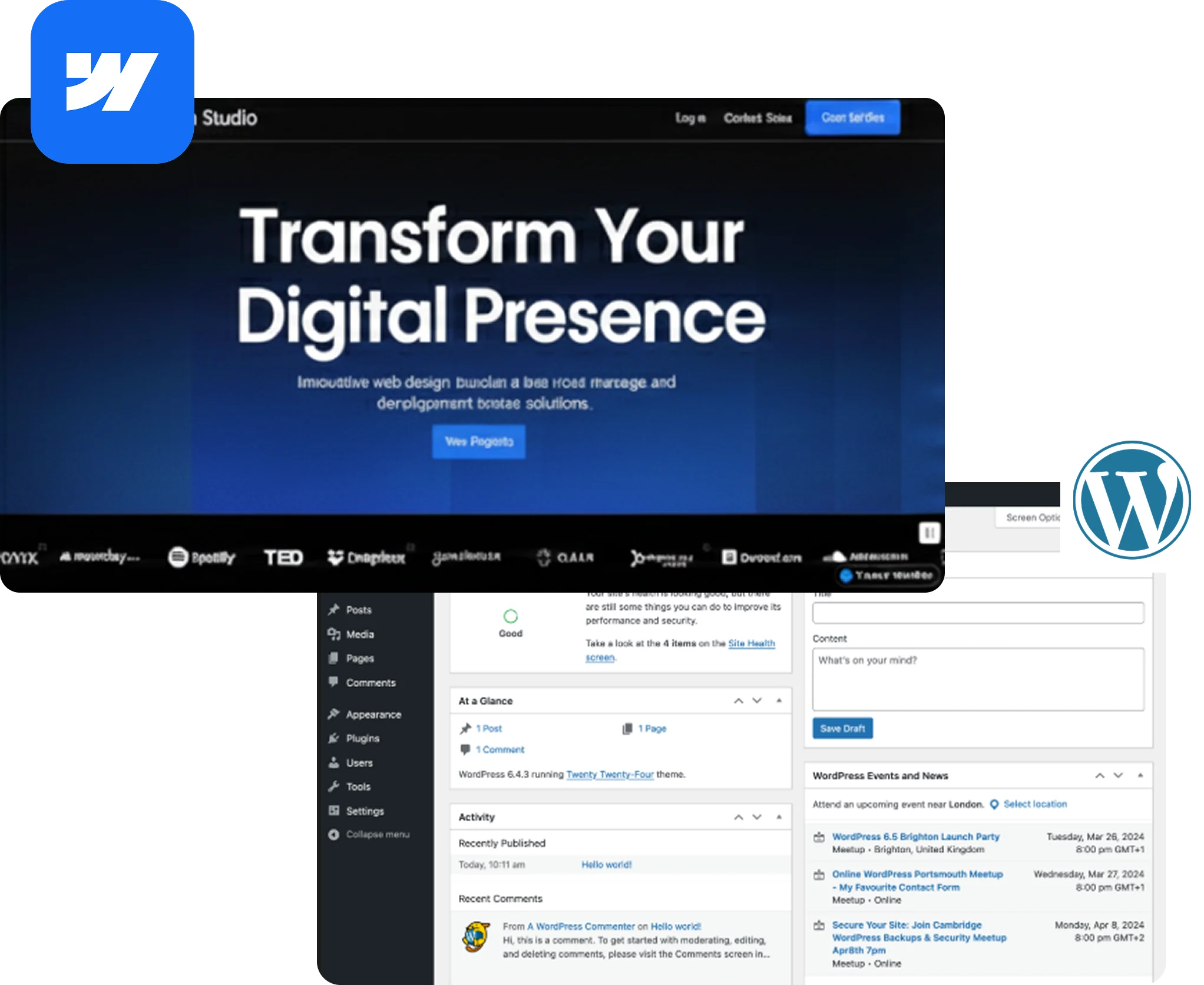 WordPress to Webflow migration process