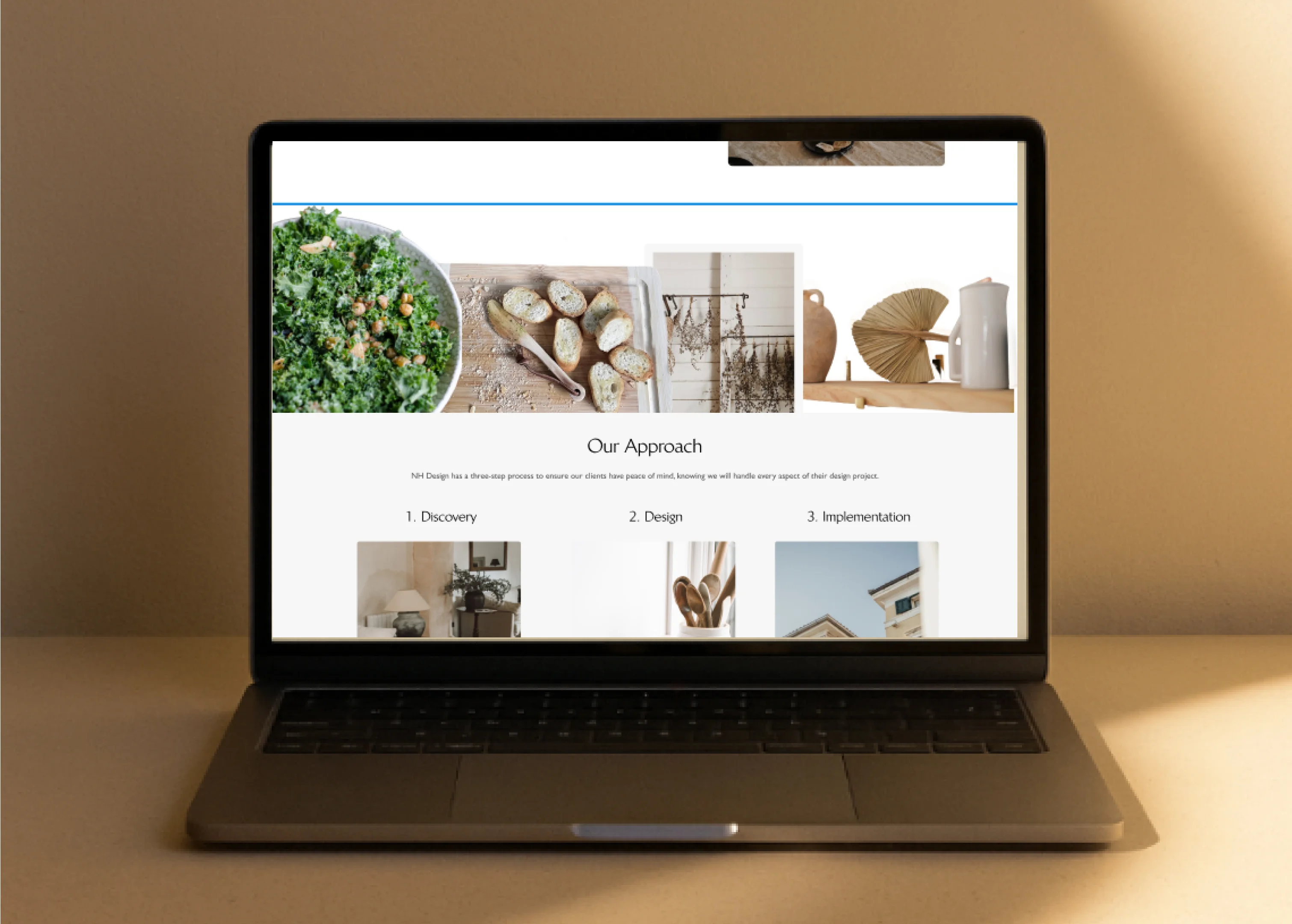 Nathalie Hennebert interior design Webflow website by Happiworks