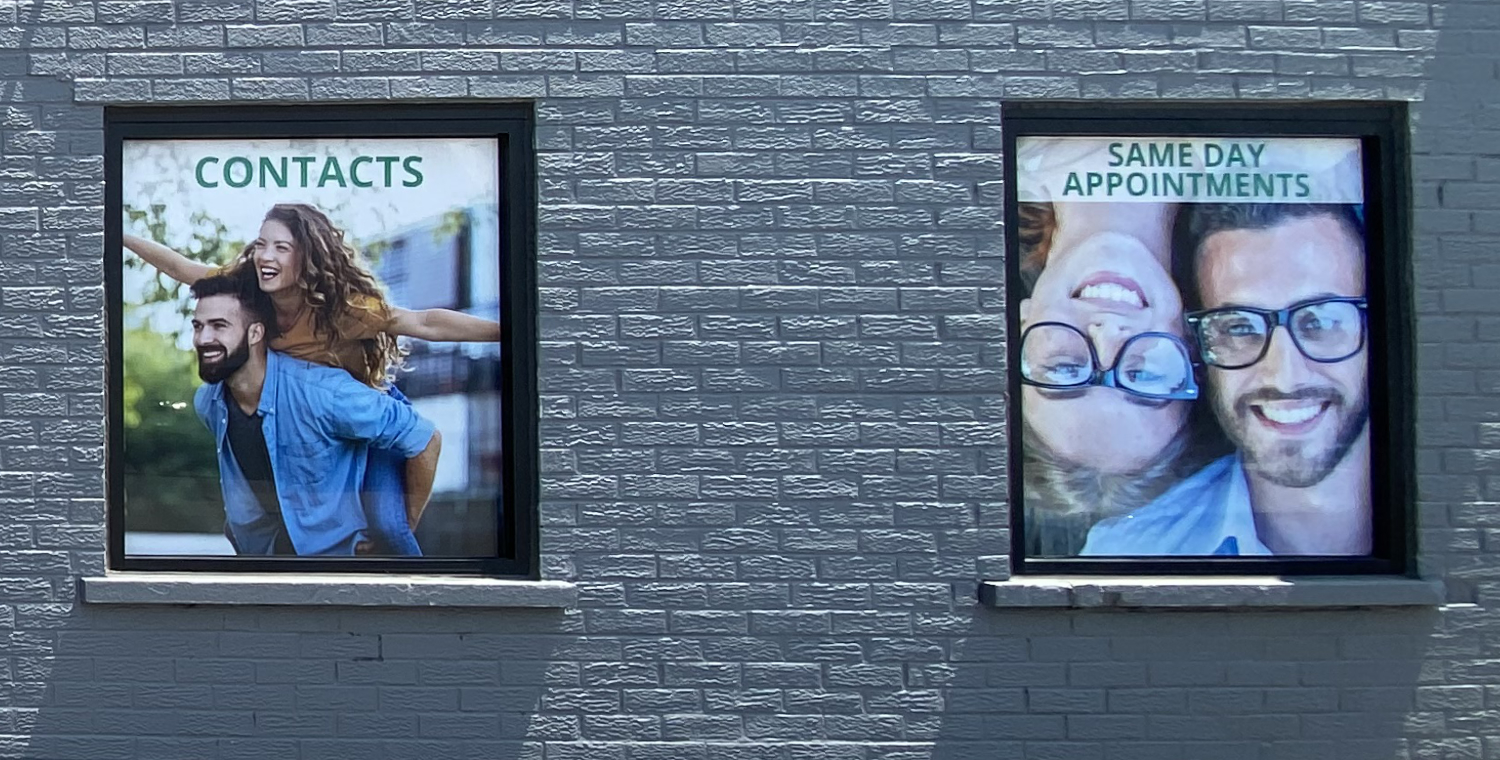 Full coverage opaque window graphics