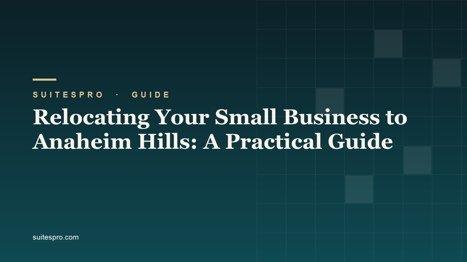 Relocating Your Small Business to Anaheim Hills: A Practical Guide