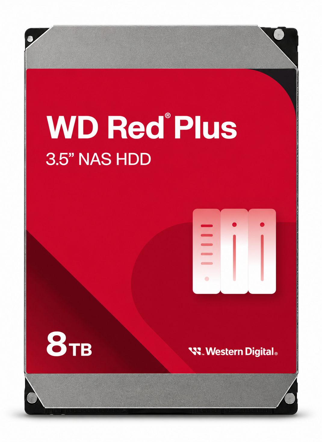 WD Red Plus 8 TB NAS hard drive.