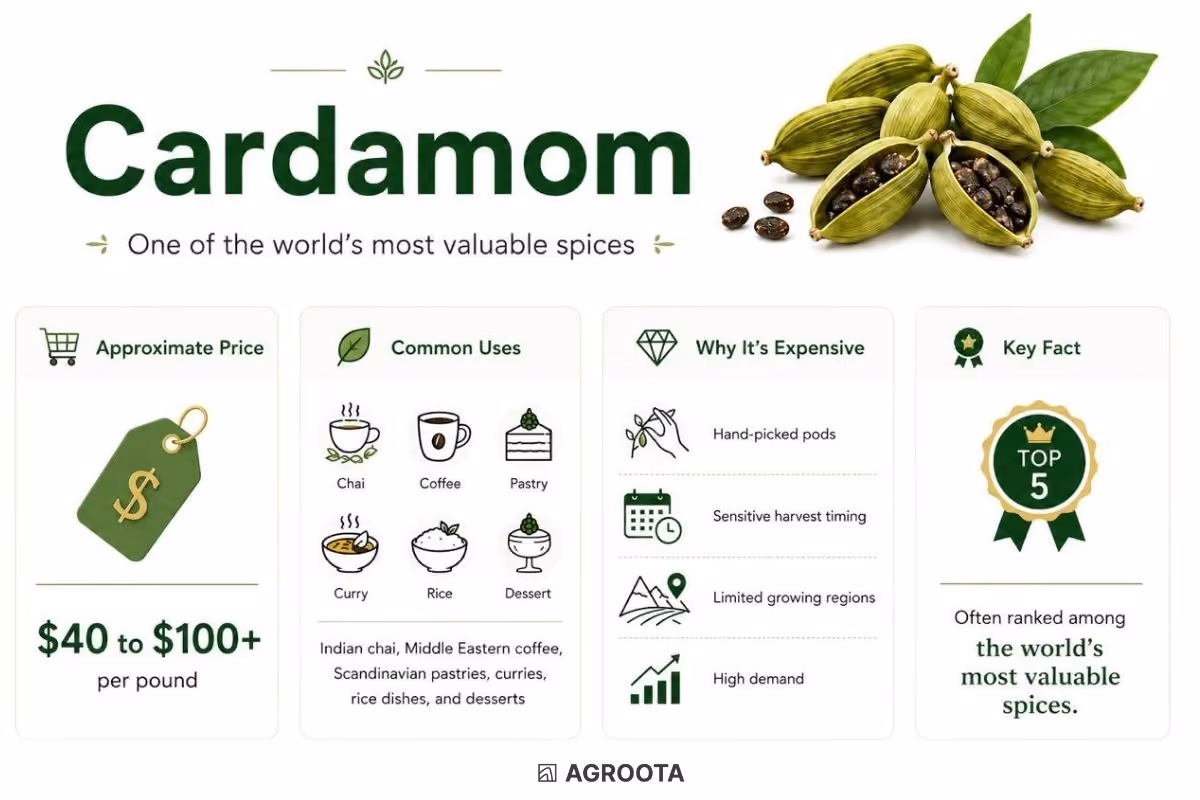 Cardamom, one of the most expensive spice in the world