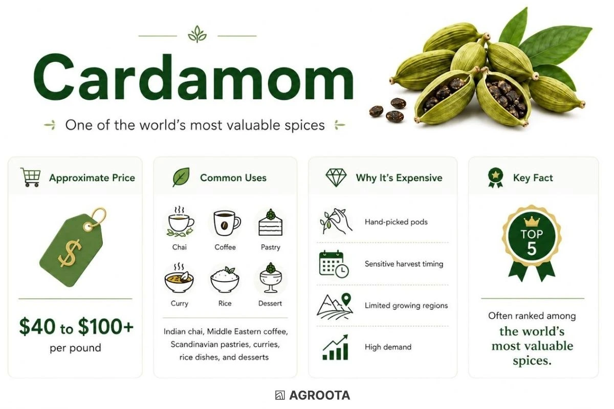 Cardamom, one of the most expensive spice in the world