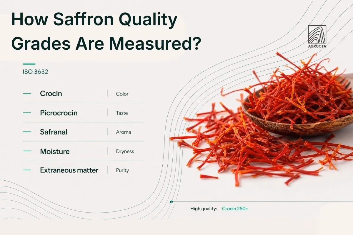 saffron quality grades measurement