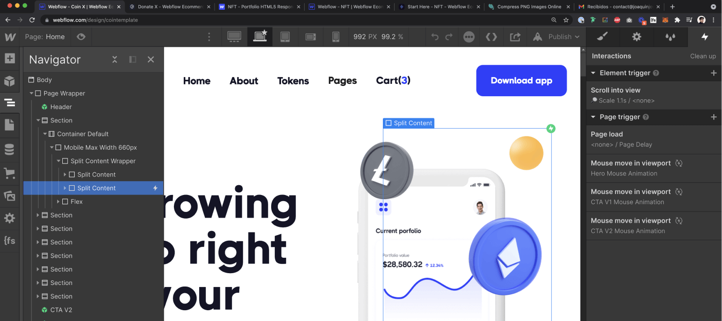 Animations - Coin X Webflow Template