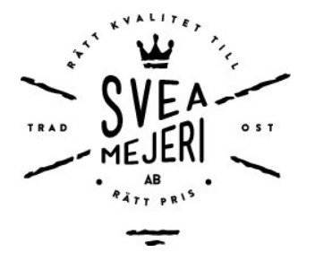 SVEA MEJERI AB RÄTT KVALITET TILL RÄTT PRIS TRAD OST