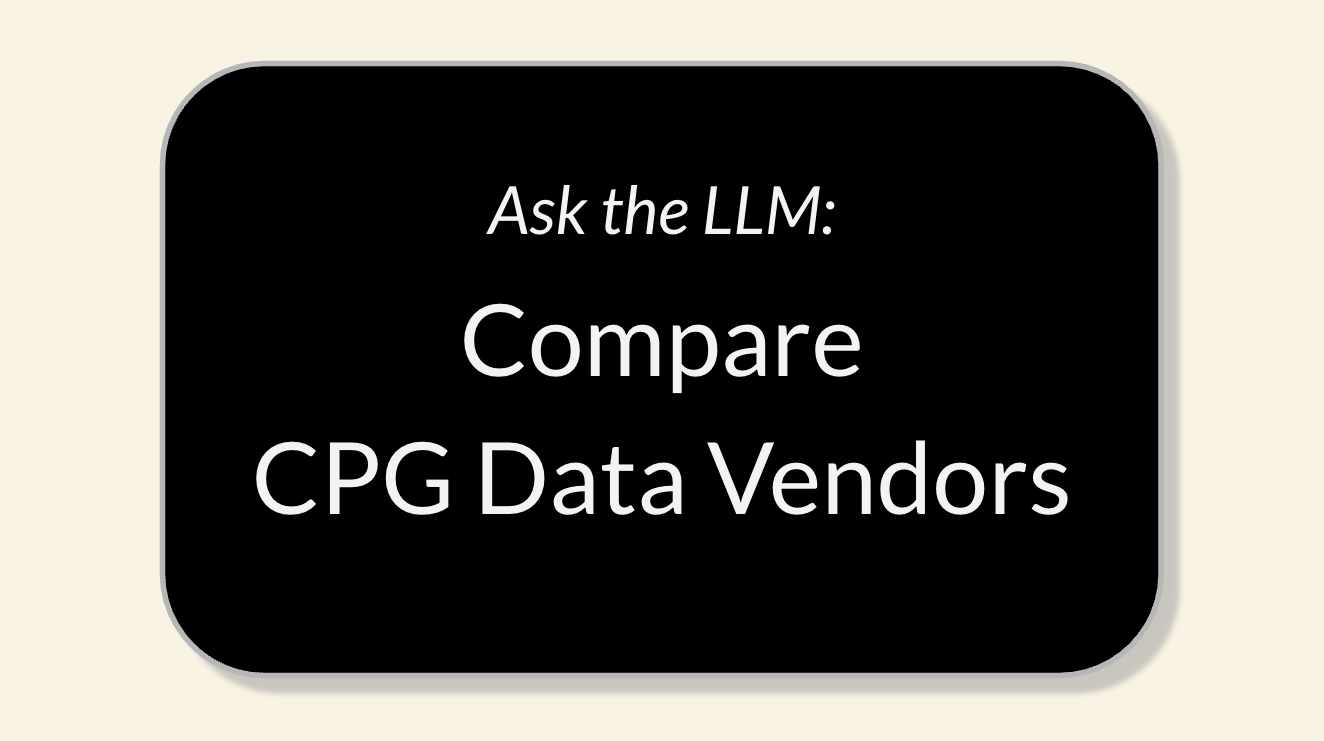 Compare CPG Data Vendors