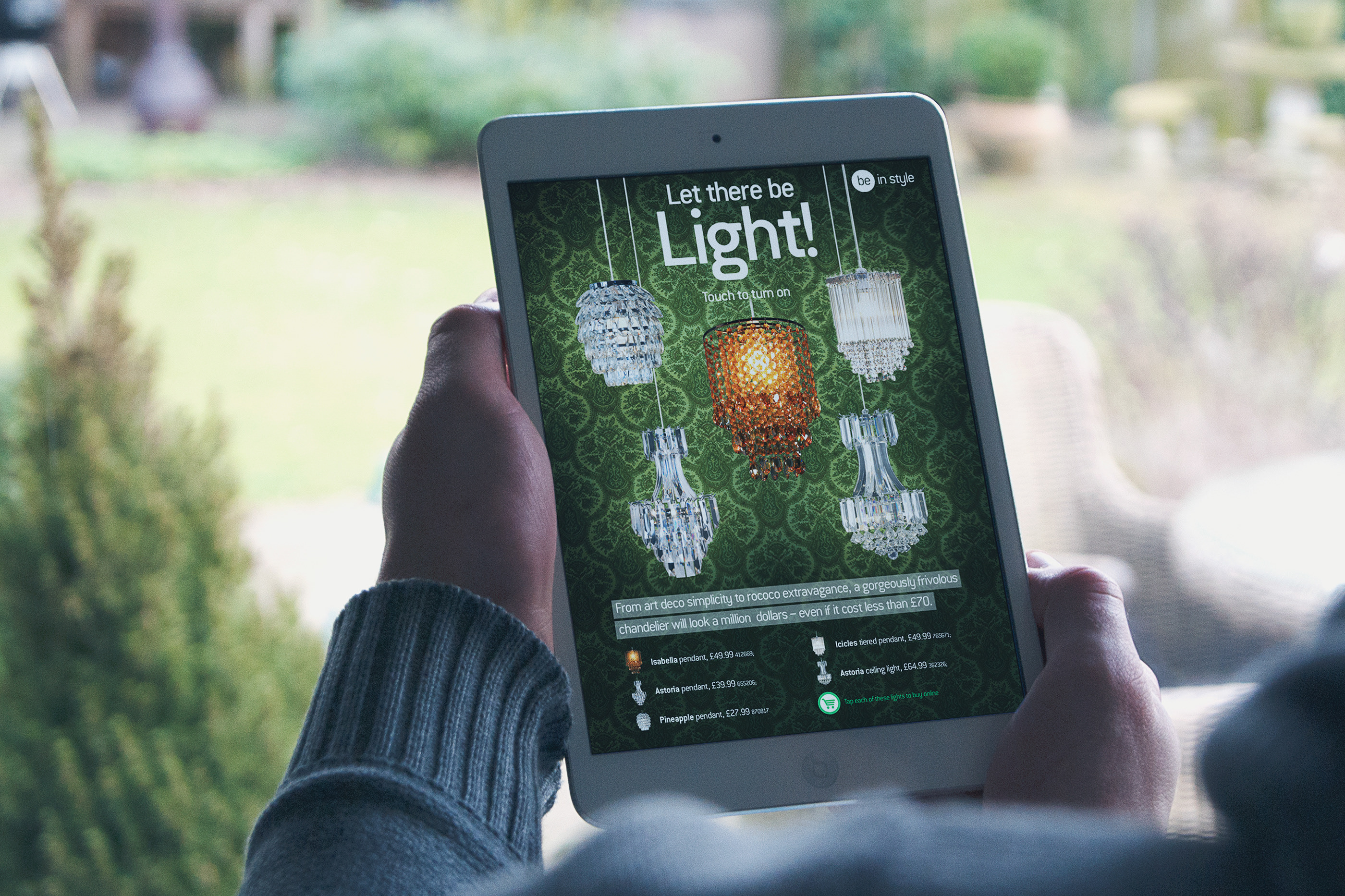 A digital magazine for Homebase on an iPad.
