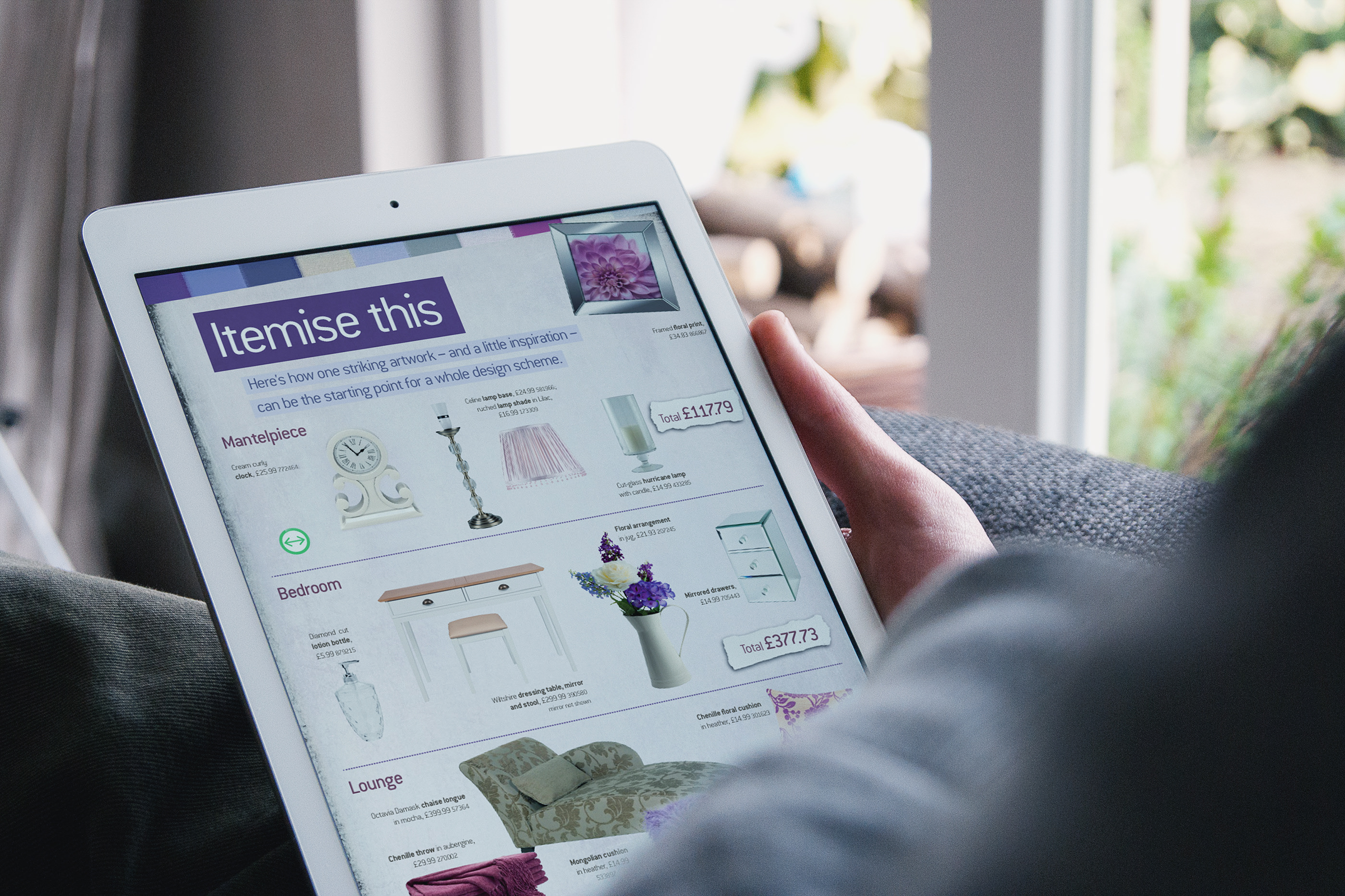 A digital magazine for Homebase on an iPad.