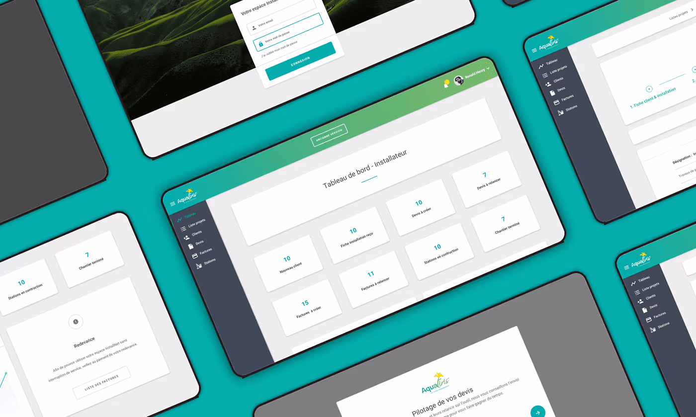 Conception plateforme web Aquatiris