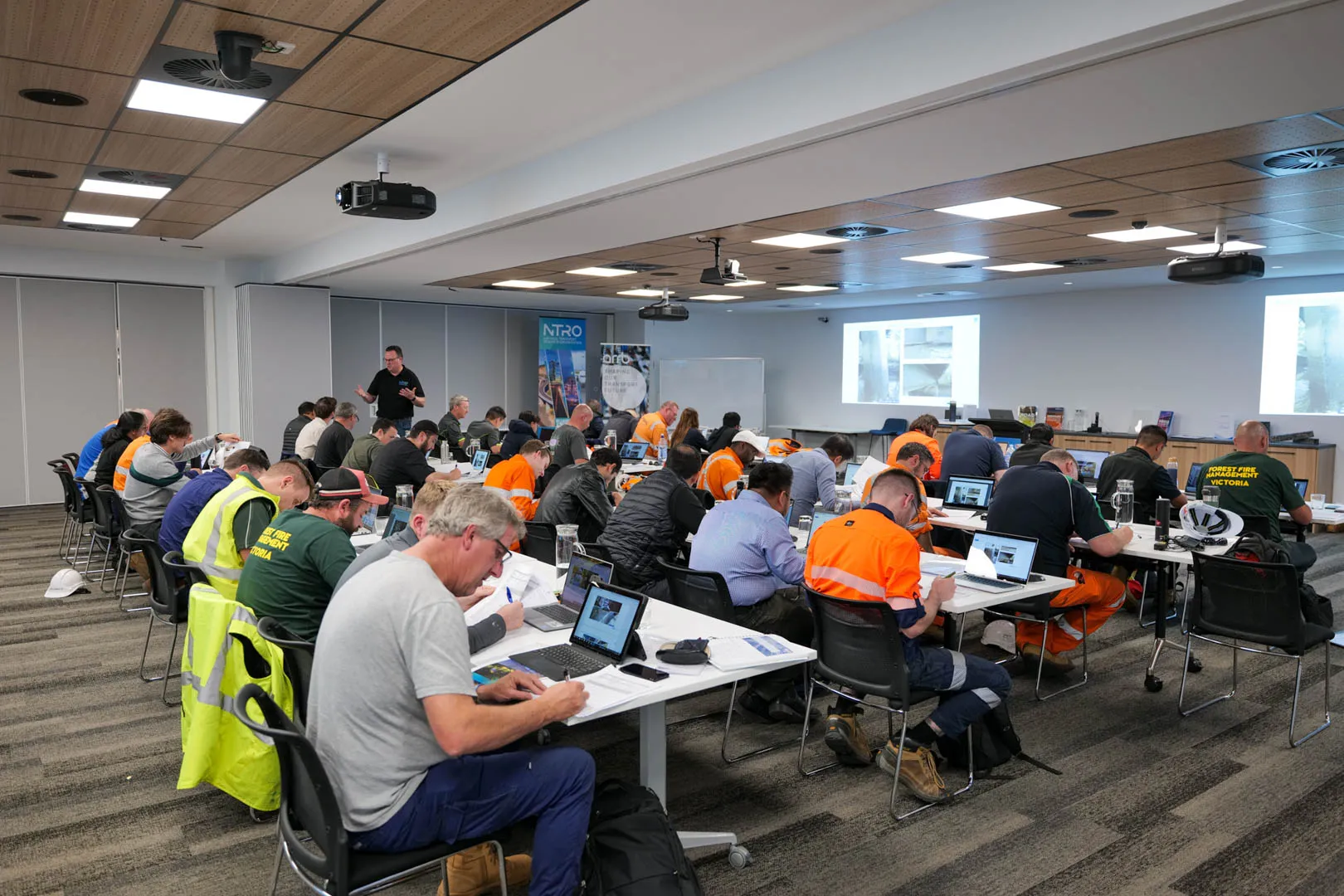 Students undertaking an NTRO training course.