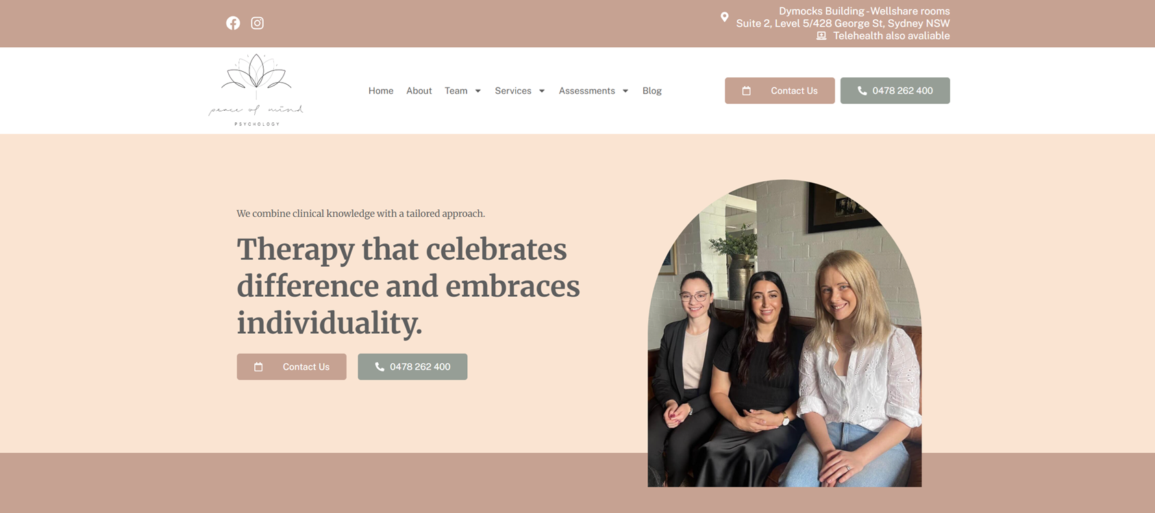 Web Design & Marketing Sydney Psychology Practice