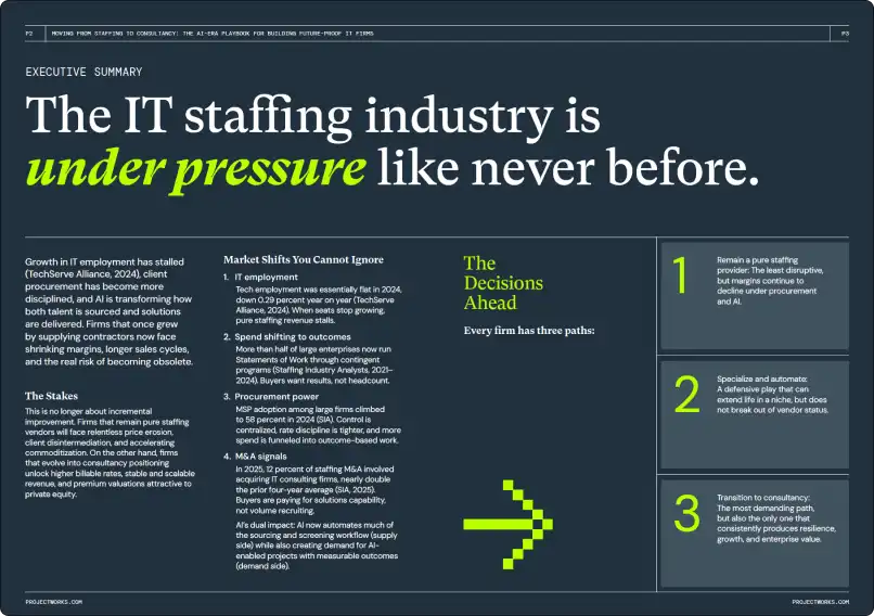 Beyond Staffing report page spread